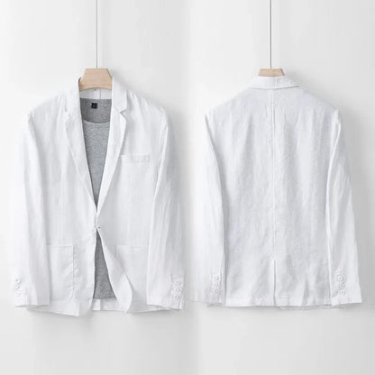 Herren Leinenblazer Leicht Sommer Modern