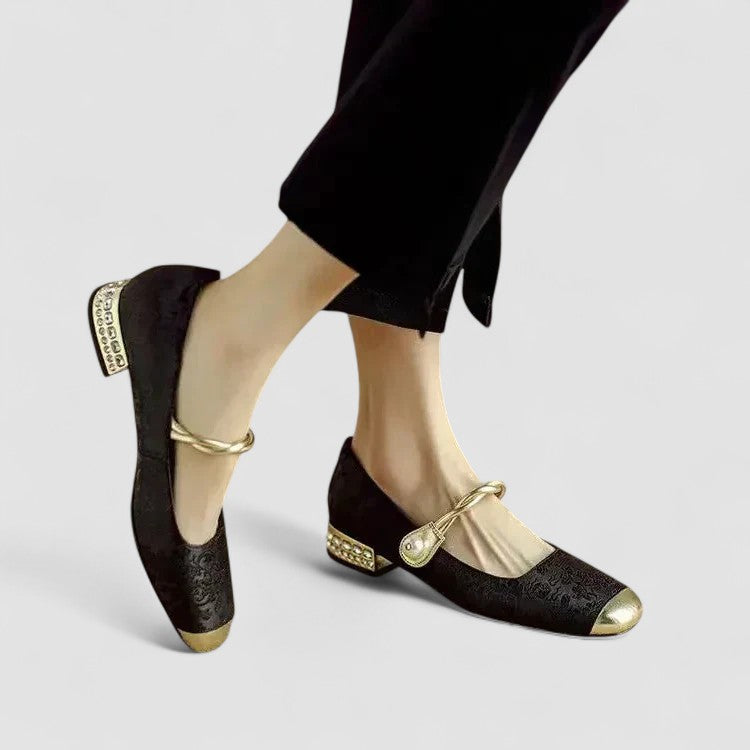 Damen Orthopädische Mary Jane Schuhe Flach Bequem
