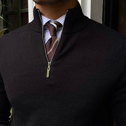 Herren Pullover Viertelzip Bequem Frühjahr
