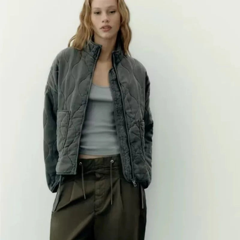 Damen Gesteppte Leichtjacke Quilted Bomberjacke - Norvielle