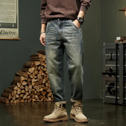 Herren Jeans Vintage Lässig Blau - Norvielle