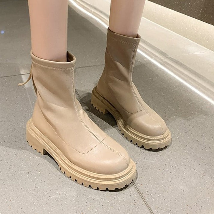 Damen Stiefel Lässig Bequem