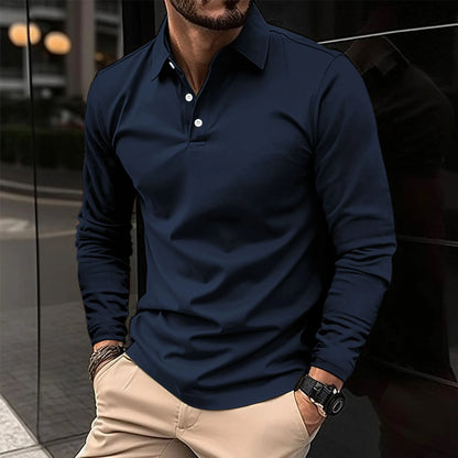 Herren Polo Klassisch Weiss Baumwolle
