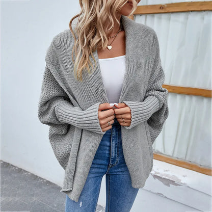 Weicher Damen Oversized Strickcardigan Kuschelknit Groß - Norvielle