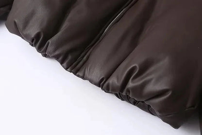 Herren Oversized Lederjacke Vegan Ledermantel