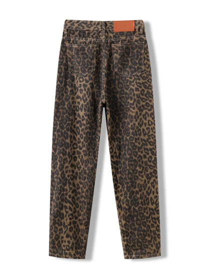 Damen Leopardjeans Relaxed Fit Leondra Hochwertig