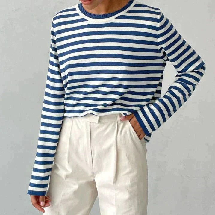 Gestreifter Damenpullover Modern Casual - Norvielle