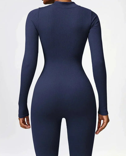 Damen Sportanzug Stretch Jumpsuit Aktiv