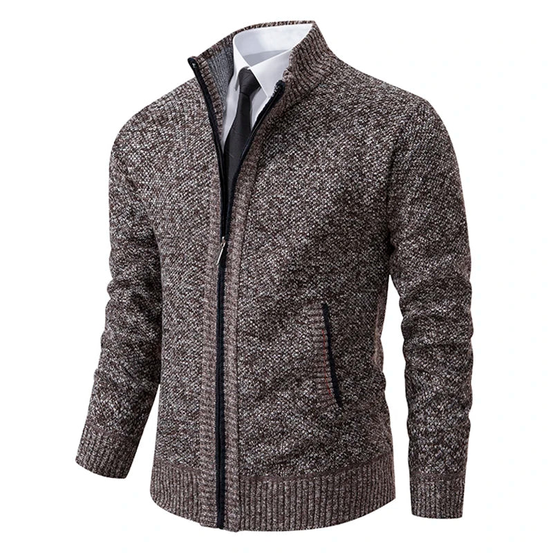 Damen Strickcardigan Reißverschluss Warm