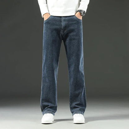 Herren Relaxed Fit Jeans Weit Bequem