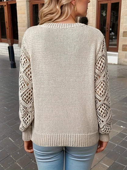 Damen Strickpullover V-Ausschnitt Modern