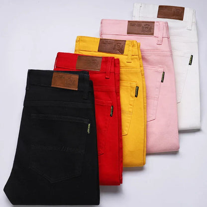 Herren Slim-Fit-Jeans Schmal Schwarz Denim - Norvielle