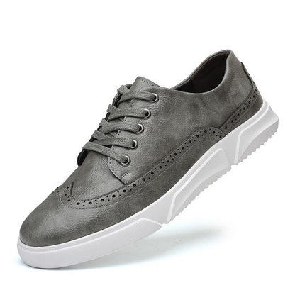 Herren Leder Sneaker Elegant Braun Geschäftslook