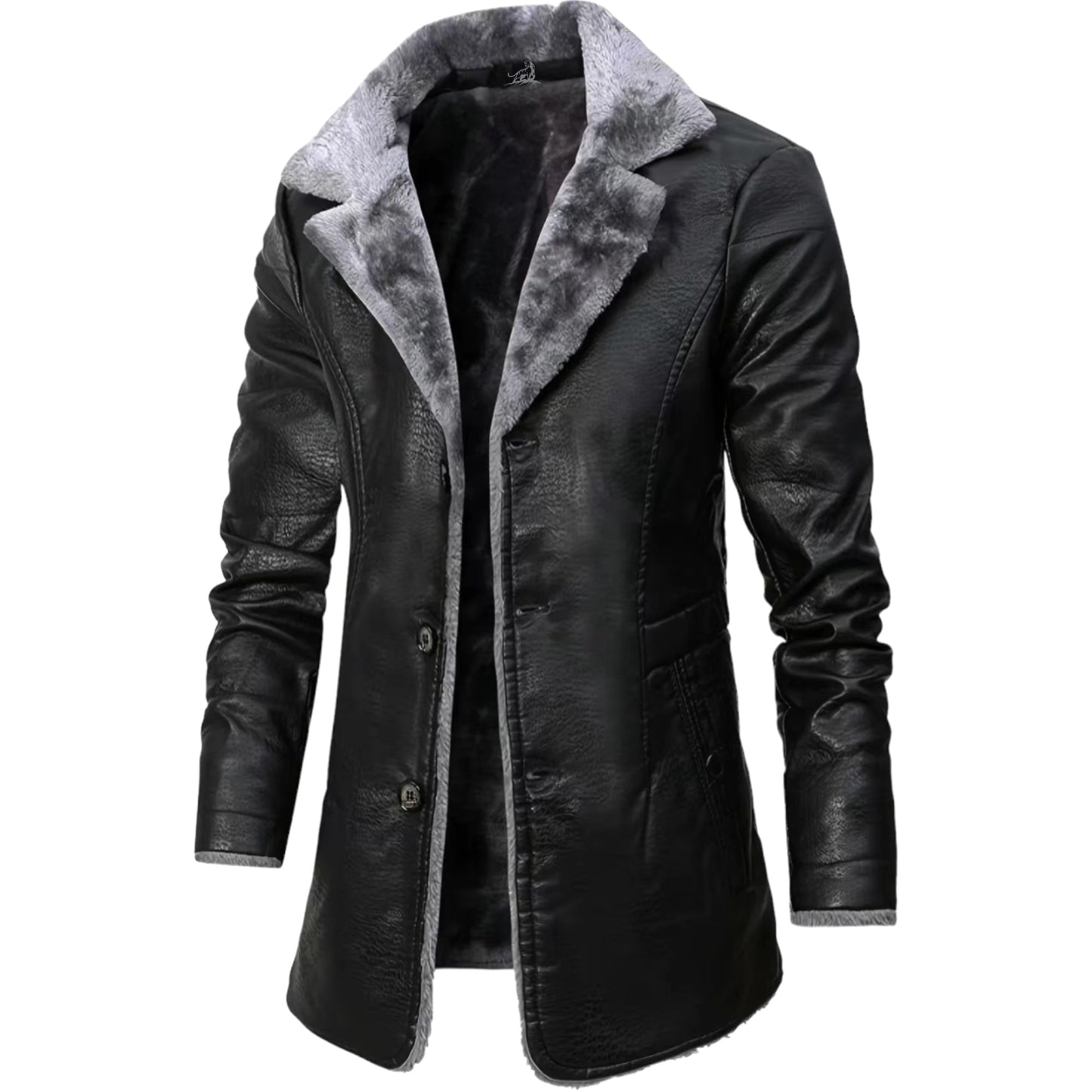 Herren Lederjacke Klassisch Schwarz - Norvielle