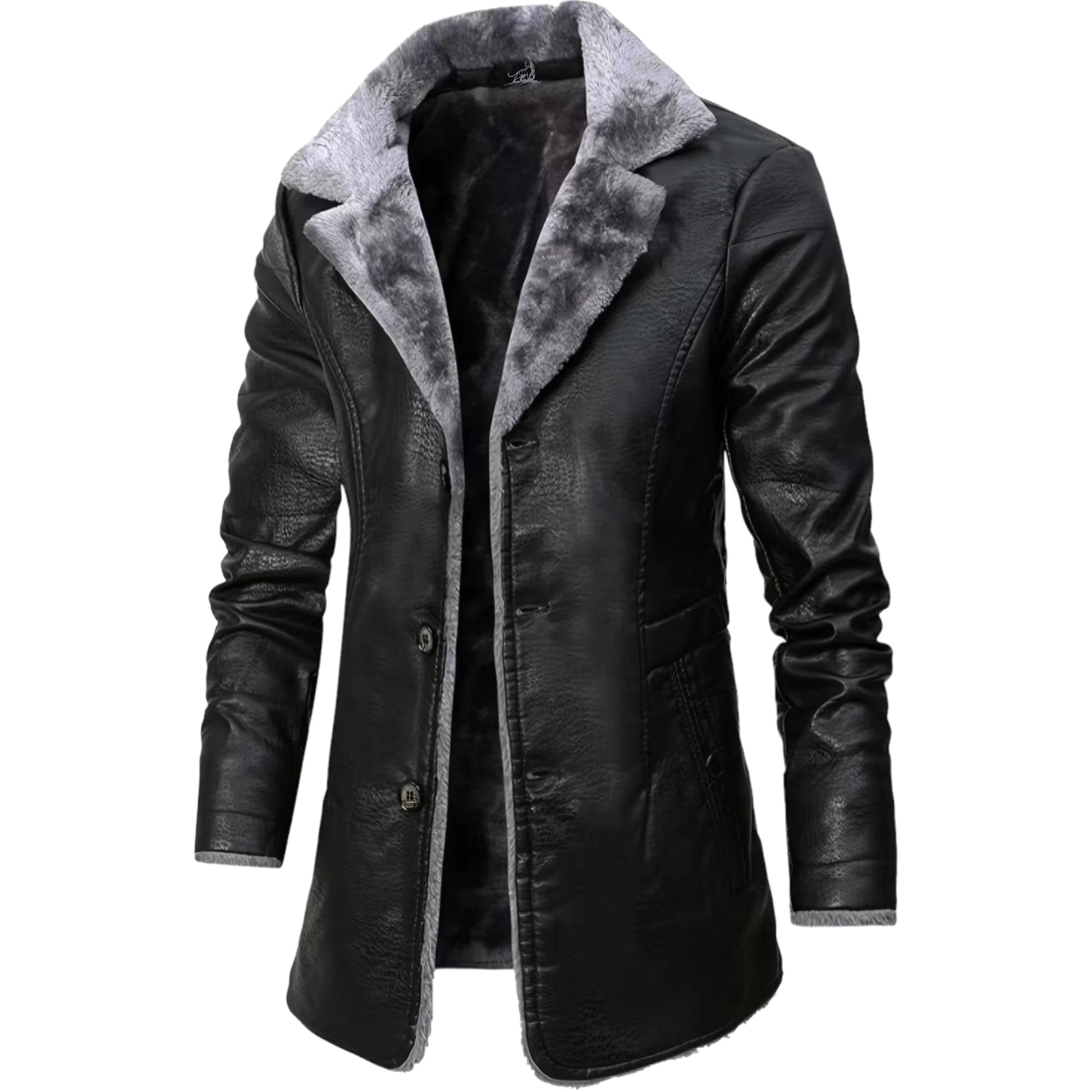 Herren Lederjacke Klassisch Schwarz - Norvielle