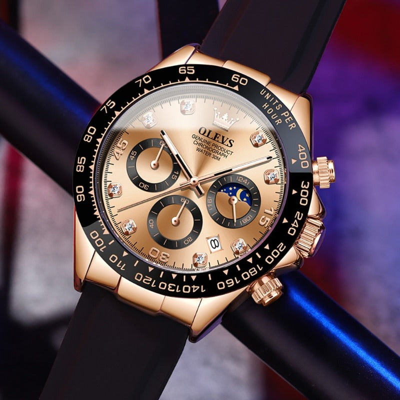Herren Edelstahl Armbanduhr Elegantes Analogdesign