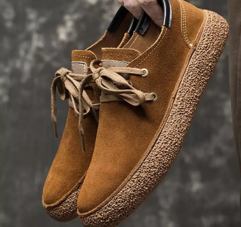 Herren Leder-Schuhe aus Nubuk Weich Komfortabel Elegant