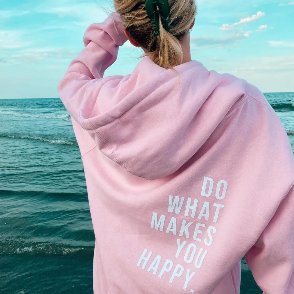 Damen Kapuzenpullover Relaxed Fit Textdruck Groß - Norvielle