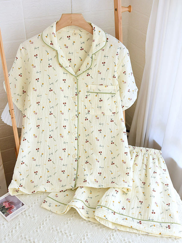 Damen Loungewear Set Bequem Locker Baumwolle Grau