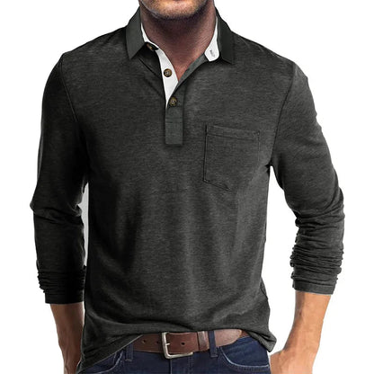Herren Langarmhemd Slim Fit Klassisch