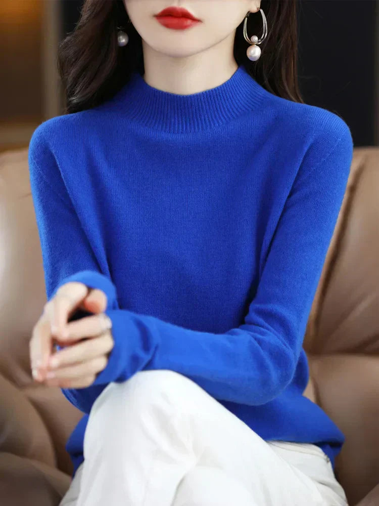Damen Pullover Langarm Elegantes Design