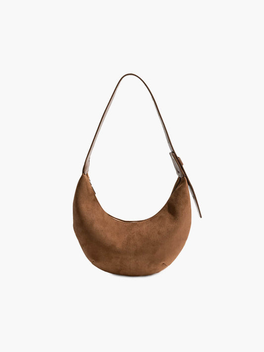 Damen Wildleder Halbmond Schuhe Tasche - Norvielle