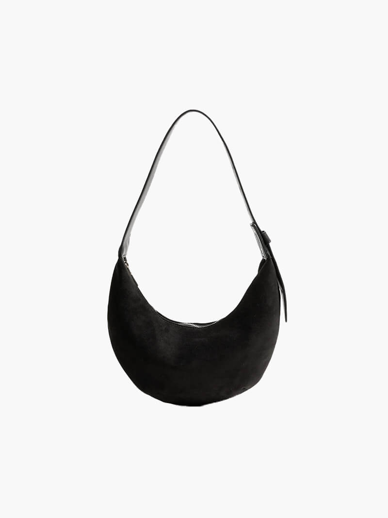 Damen Wildleder Halbmond Schuhe Tasche