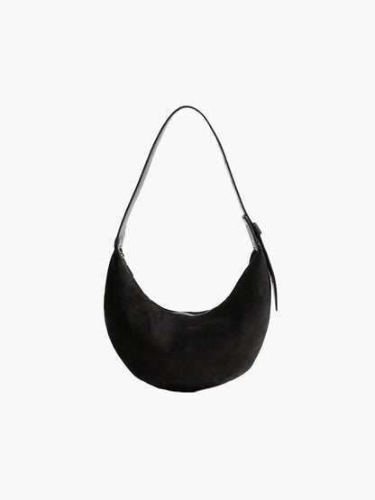 Damen Wildleder Halbmond Schuhe Tasche