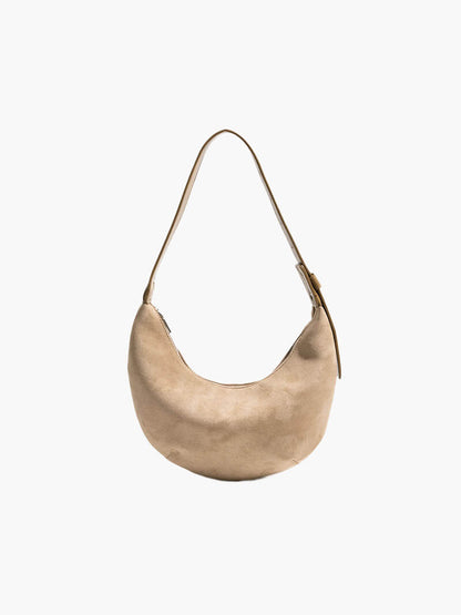 Damen Wildleder Halbmond Schuhe Tasche