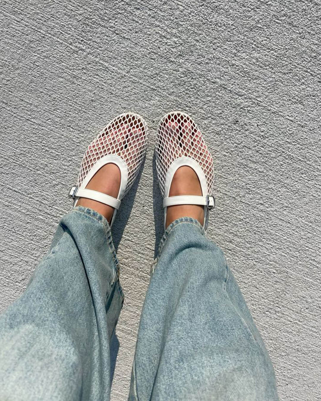 Damen Ballerinas Atmungsaktives Mesh