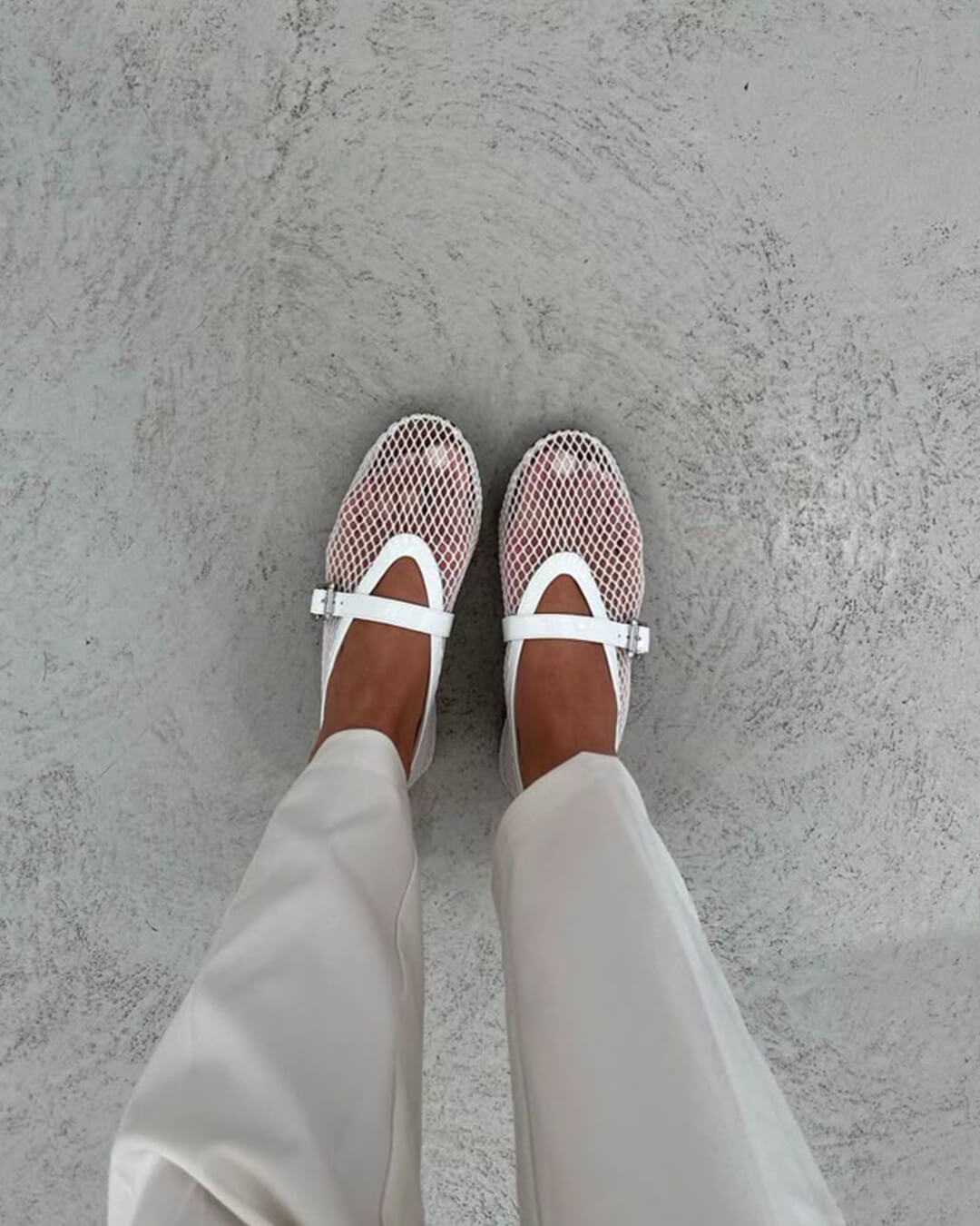 Damen Ballerinas Atmungsaktives Mesh