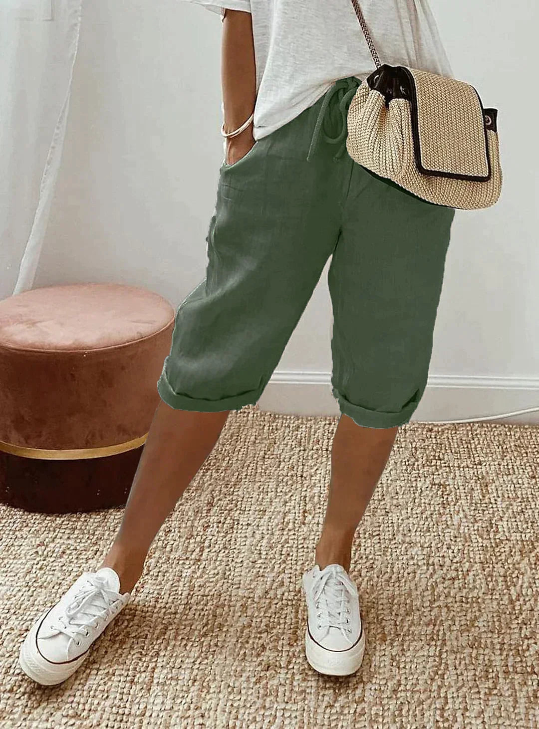 Damen Leinenhose Elegant Leicht