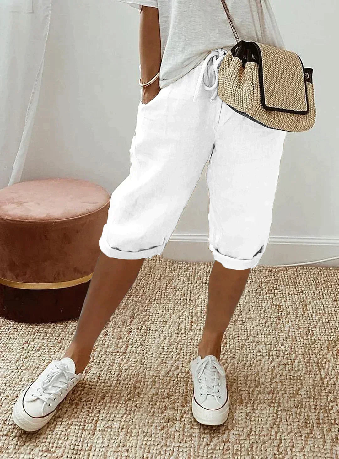Damen Leinenhose Elegant Leicht
