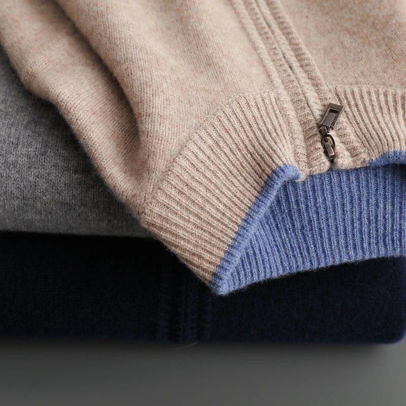 Herren Cashmere-Jacke Warme Winterjacke Elegant
