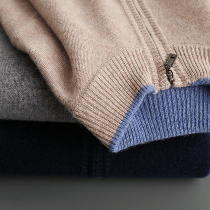 Herren Cashmere-Jacke Warme Winterjacke Elegant