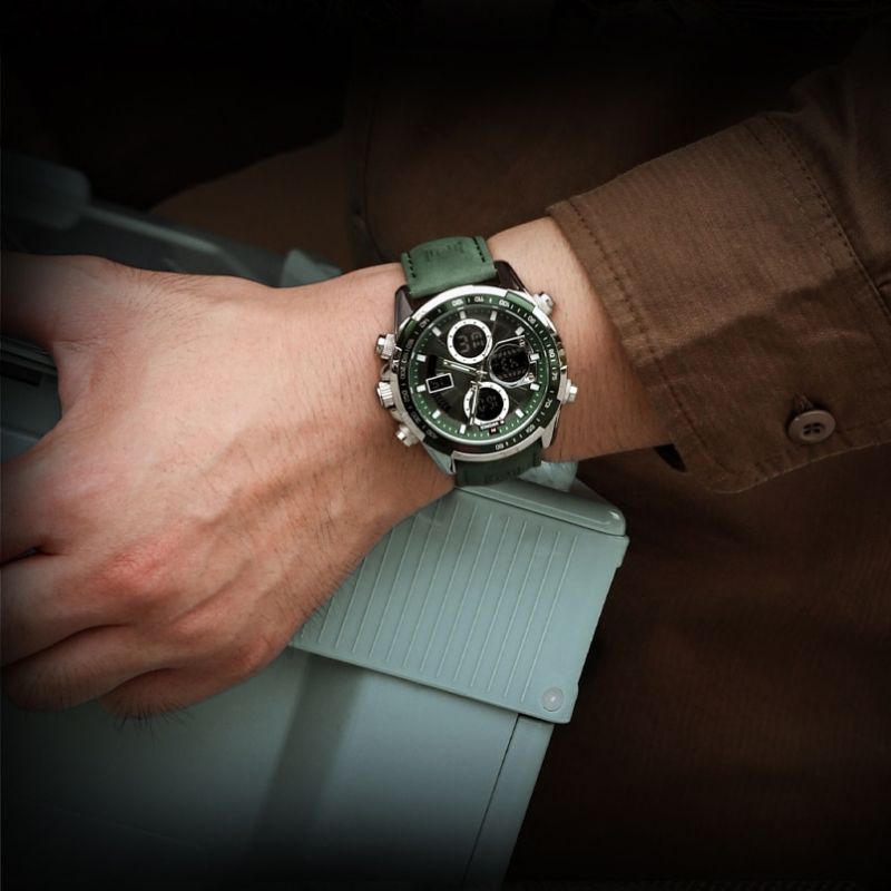 Herren Edelstahl Armbanduhr Marine Chrono