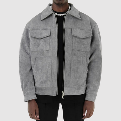 Damen Lederjacke Klassisch Wildleder