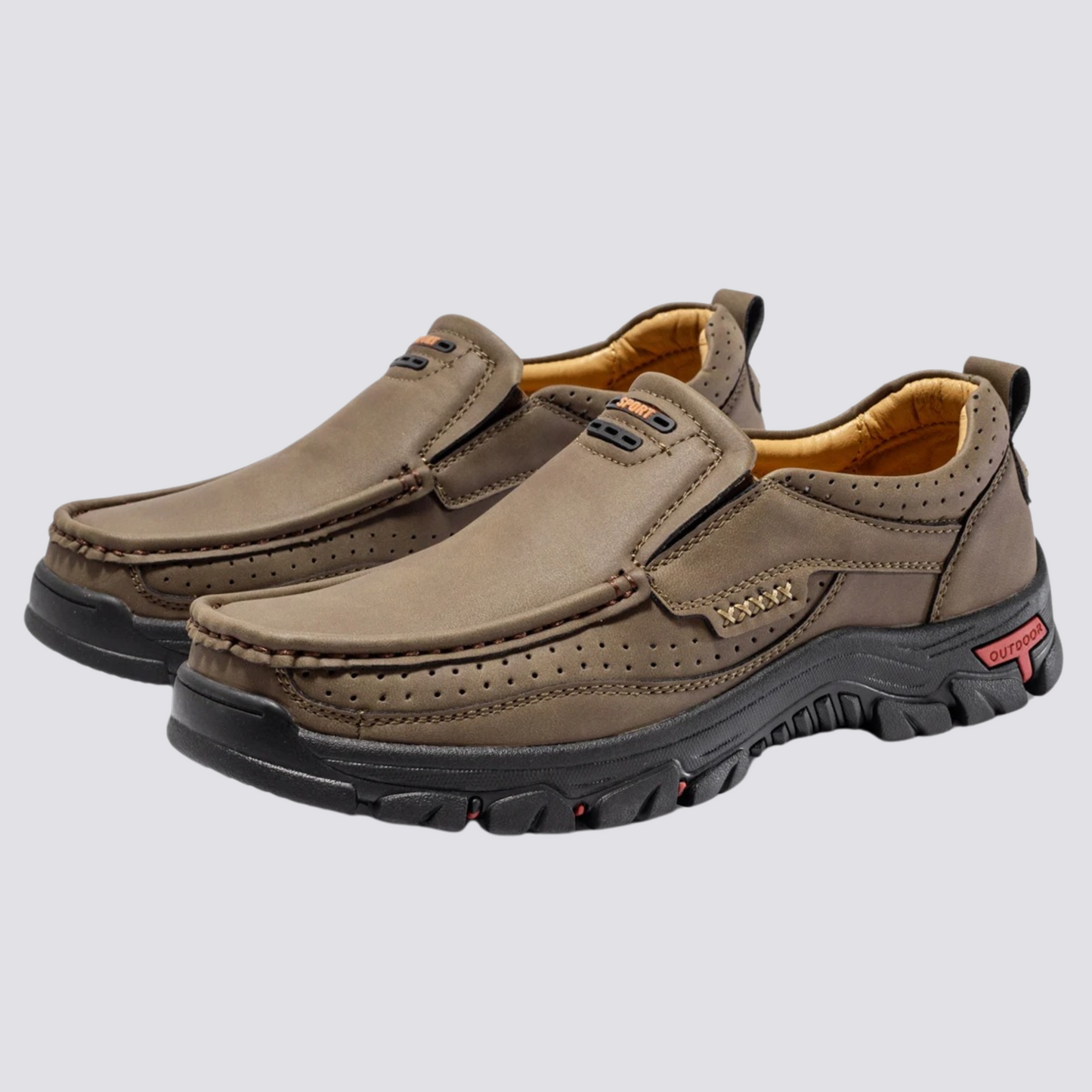 Herren Vintage Schuhe Braun Leder
