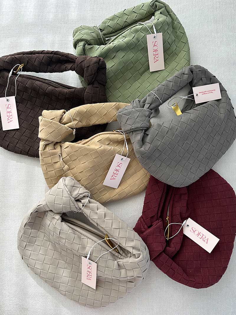 Geflochtene Wildleder Damen Minikette