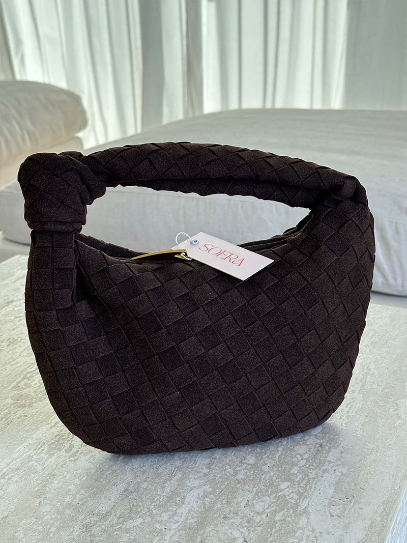 Geflochtene Wildleder Damen Minikette
