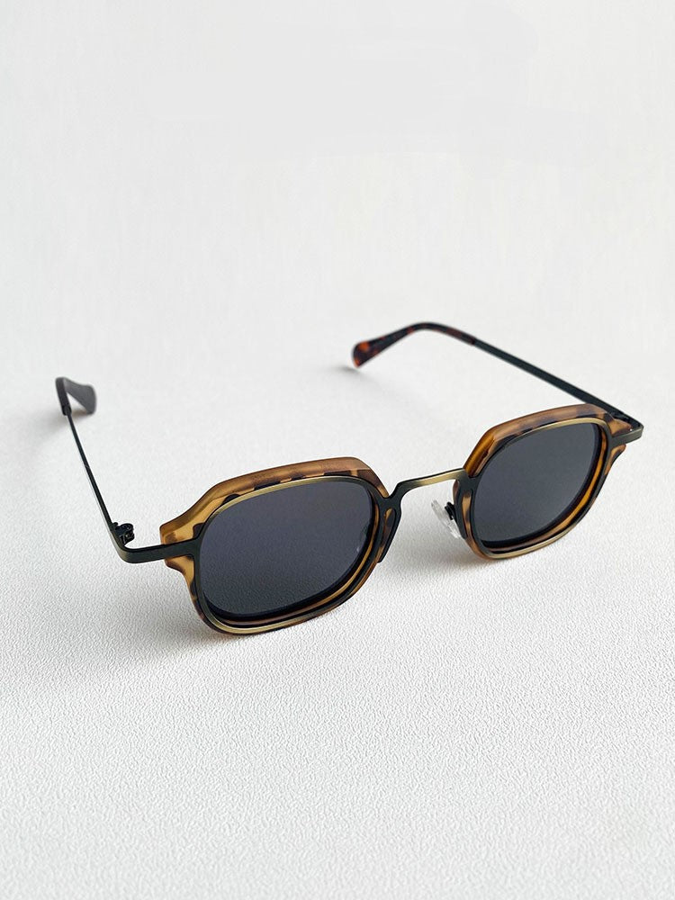 Herren Sonnenbrille Klassisch Leder
