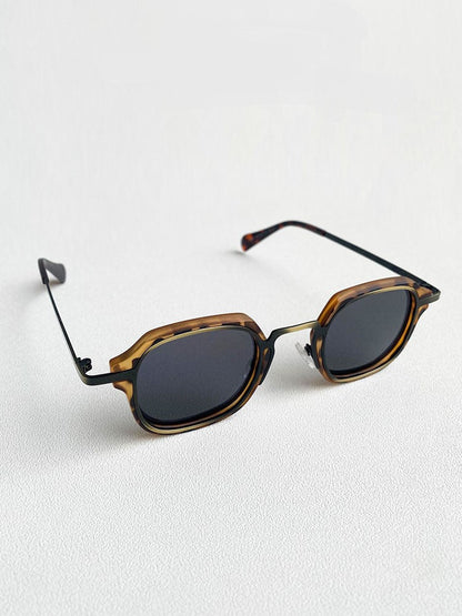 Herren Sonnenbrille Klassisch Leder