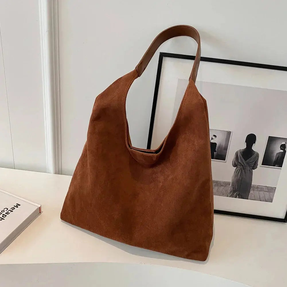Damen Leder Umhängetasche Wildleder Tote Tasche - Norvielle