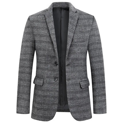 Herren Blazer Grau Khaki Slim Fit