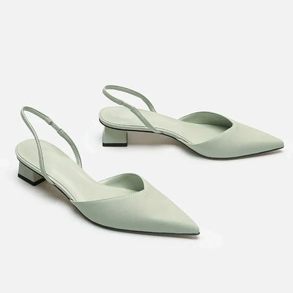 Damen Slingback Schuhe Spitz Absatz