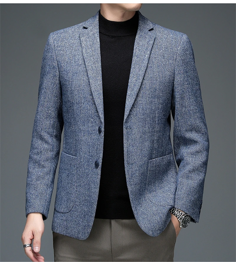 Herren Blazer Slim Fit Grau