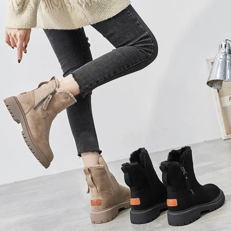 Jayleen | Winter Velvet Plüschstiefel Zendoo.de