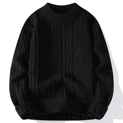 Herren Pullover Langarm Diamantmuster