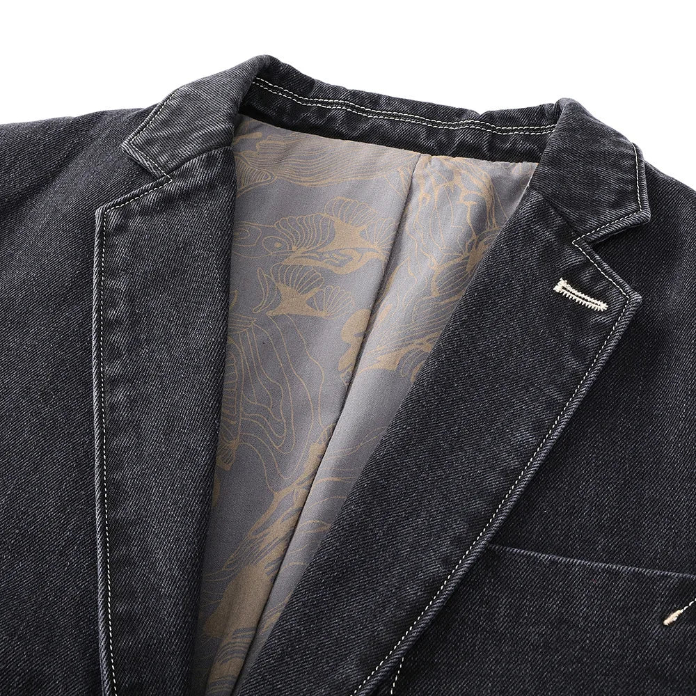 Männer Slimfit Blazer Denim Modern