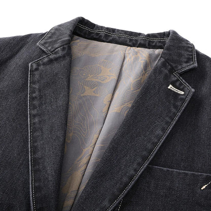 Männer Slimfit Blazer Denim Modern